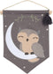Lambs & Ivy Owl Canvas Banner Nursery Wall Art/Wall Hanging - Gray