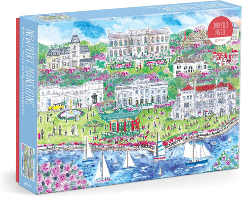 Galison Newport Mansions - 1000 Piece Michael Storrings Jigsaw Puzzle Featuring Artwork of Famous Newport Mansions