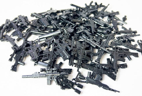 Pack 80 Brick Loot Weapons MEGA for Boys Battle-Ready Building Block Accessories Compatible with Lego Minifigures Guns