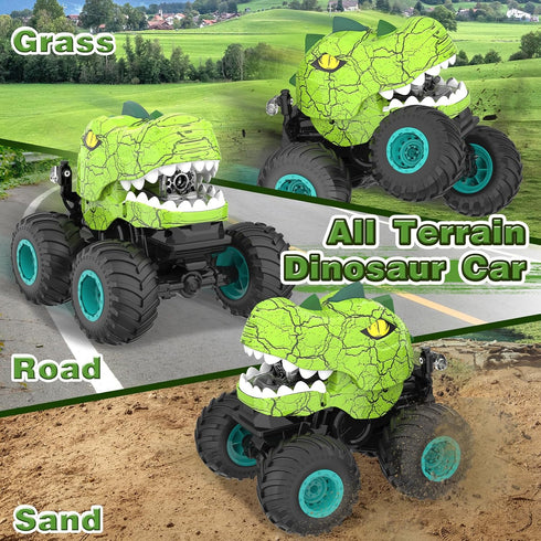 5-7, 1:20 2.4 360 4-7, Monster Truck Toys - Remote Control Monster Truck with Spray & Light, Dinosaur Toys for Kids