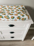Orange Blossom Fitted Changing Pad Cover, Made from Viscose from Bamboo and Spandex Material, Fits Standard Changing