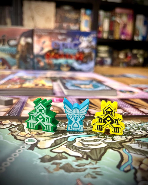 Gamelyn Game Tiny Epic Vikings, Fast Playing Strategy War Board Game for 1-4 Players, Wooden Components