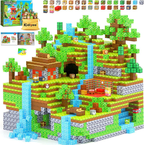 150PCS Magnetic Blocks - Mine Magnet World Forest Animal Set, Magnet Toys
