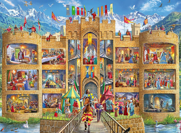 Ravensburger Castle Cutaway 150 Piece Jigsaw Puzzle for Kids, Medieval Life Theme, Ideal for Ages 4-8