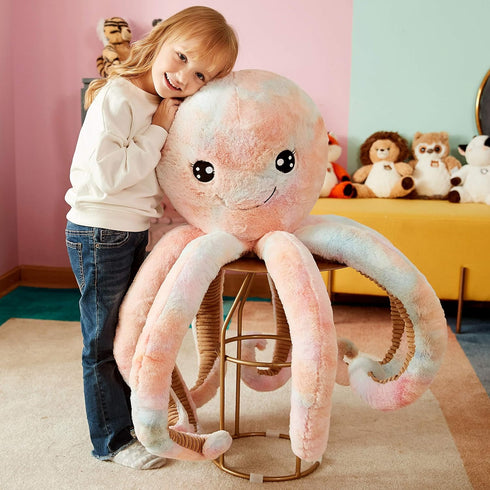 Toy,30" IKASA Giant Octopus Stuffed Animal Jumbo Plush Soft Toys Large Cute Huge Kawaii Fluffy Big Size Fat Oversized
