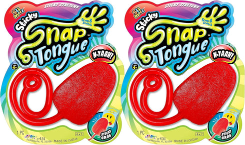 Large Sticky Tongue (2 Stretchy Toys Pack), Slap Hands Sticky Toy, Birthday Party Favors & Goody Bag Stuffers