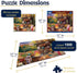 1000 24"x30" White Mountain Piece Jigsaw Puzzle Scenic Fall Coffee Puzzles with Large Pieces, Gifts for Adults