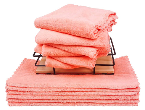 12 Pack 12x12 Inches Kyapoo Baby Washcloths Microfiber Coral Fleece Extra Absorbent and Soft for Newborns, Infants