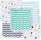 Premium Quality Organic Cotton 5 Pack Baby Burp Cloths – Large, Ultra Soft & Absorbent 3 Layer Burping Rags