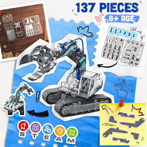 8-12 137 8-13 SMILESSKIDDO Science Kits for Kids Age - Pcs STEM Toys for Ages with Hydraulic Grab, Teen Boys Gift Ideas