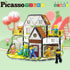 PicassoTiles Magnet Tile Building Block Family Homestead Doll House Playset, 8 Character Action Figures, STEM Kit