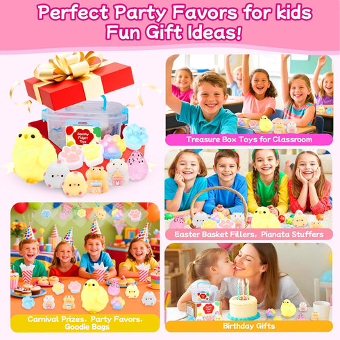 YRSDQueenA 10 Pack 4-8 8-12, Taba Squishy Toys kit with Toy Box & Cute Stickers, Kawaii taba Squishies Stress Relief