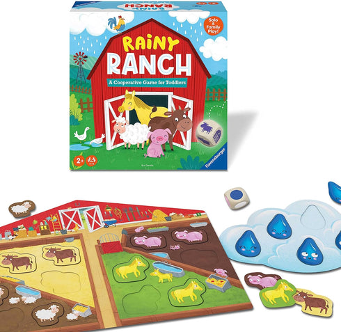 Ravensburger Rainy Ranch - Engaging Cooperative Game for Toddlers, Skill Development, Stimulates Imagination
