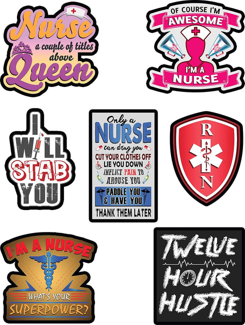 Nurse Stickers Pack of 33 - Support Nurses with Cool Medical Stickers to Show Your Nursing Pride