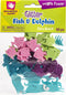 Creative Hands Glitter Foam Stickers, Fish and Dolphin