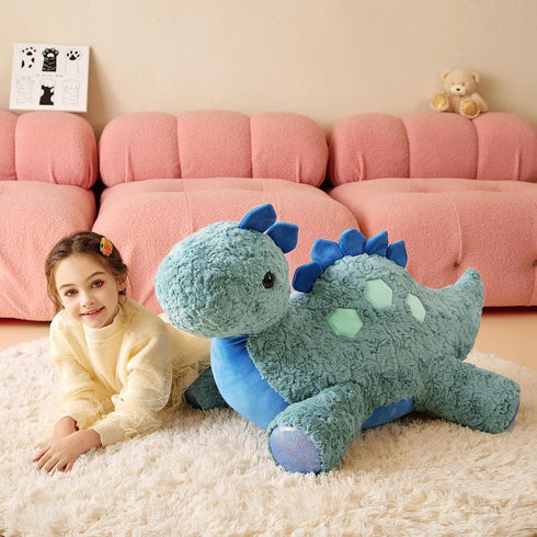 Giant Stegosaurus Stuffed Animal Plush Toy - 30" Large Dinosaur - Jumbo Cute Plushy Birthday Gift for Kids