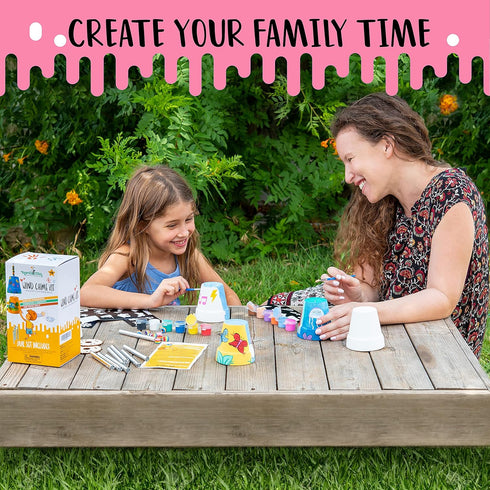 2-Pack 612 Make Your Own Wind Chime Craft Kit, Large Bells, Stencils & Beads | DIY Arts and Crafts for Kids Ages |