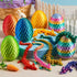 8Pcs 3D JOYIN Printed Dragon Eggs with Laster Color Dragon, Articulated Magic Toys, Easter Basket Stuffers for Kids