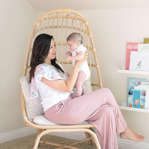 100% 4-Layer 22.5 11, 2-Pack, aden + anais Cotton Muslin Burpy Bib Multi-Use, Absorbent Burp Cloth and Full-Coverage