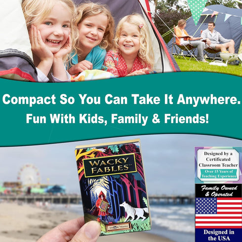 THINK2MASTER Wacky Fables - Card Game to Cast Misfortunes & Find Fortunes, Fun Silly Fairy Tales for Ages 6+