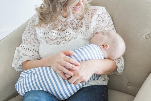 Set 3, Amazing Baby Swaddle Blanket with Adjustable Wrap, of Tiny Anchors, Stripes and Solid, Denim and Gray, Small