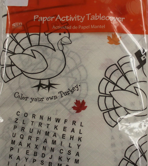 Thanksgiving Table Cloth Paper - Children's Activity Tablecover