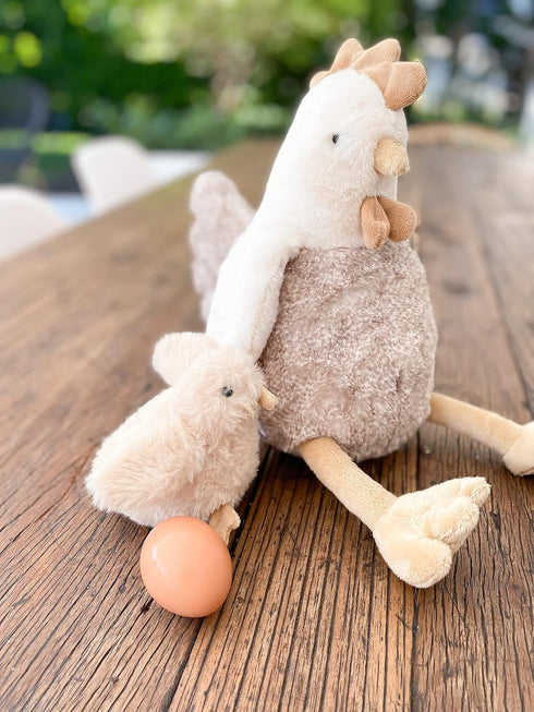 MON AMI Hester The French Hen Stuffed Animal - 13” Chicken Plush Toy, Farm Animal, Great Gift for Kids of All Ages