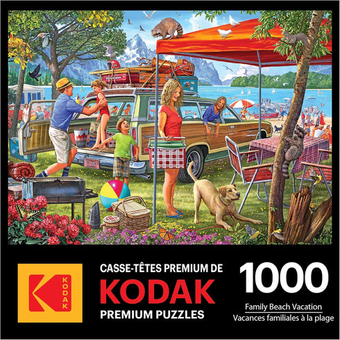 1000 RoseArt - Kodak Premium - Family Beach Vacation - Piece Jigsaw Puzzle for Adults