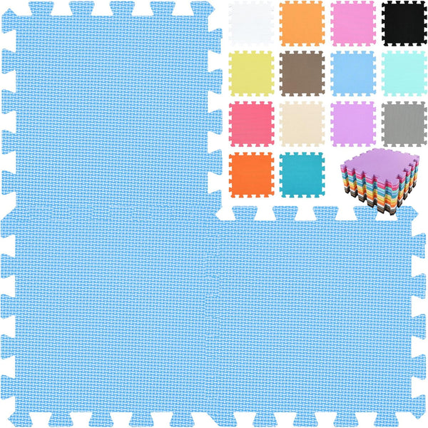 qqpp EVA Rubber 18 Tiles Interlocking Puzzle Foam Floor Mats - Baby