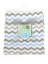 American Baby Company 100% Natural Cotton Sweater Knit Swaddle Blanket, Soft Breathable Blue for Boys and Girls
