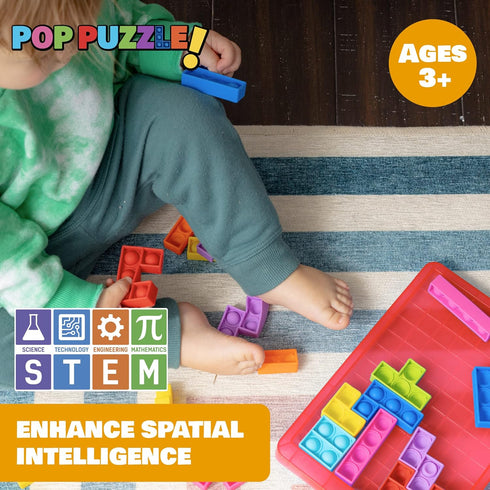 27pc Power Your Fun Pop Puzzle Popper Fidget Game - Jigsaw Puzzle Game Pop Push It Bubble Sensory Fidget Toys