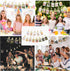 AVlovasd 2 Birthday Photo Banner with Strings of Fairy Lights for Children and Adult Birthday Party Decorations, Annual
