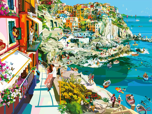 Ravensburger Romance in Cinque Terre 1500 Piece Jigsaw Puzzle for Adults - Unique Pieces, Softclick Technology