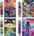 MISITU Small Jigsaw Puzzles for Adults, 150 Pieces Mini Puzzles, Astronauts Art Puzzles, Travel Puzzles, 4 Packs