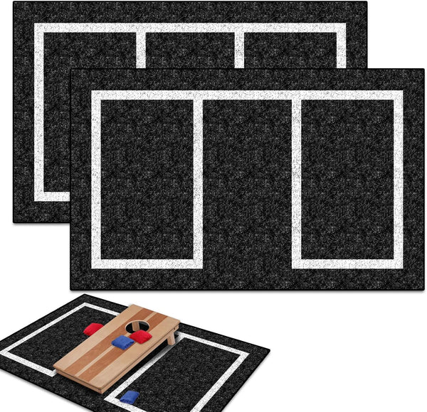 KEOHOLI 2 Packs Cornhole Mats 5 x 8 Ft Felt Prevent Slipping Cornhole