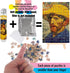 Small Jigsaw Puzzles for Adults, 150 Pieces Mini Oil Painting Puzzles, 3 Pcs with Mini Easel Included