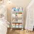 3IngSeagulls 4-Tier Baby Diaper Caddy Cart, Diaper Caddy Organizer and Storage, Rolling Utility Cart for Baby Supplies
