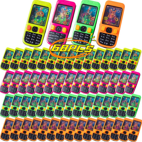 Nbguigdstr 68 Pcs Handheld Water Ring Games-Prize Treasure Box Toys,Birthday Return Gifts Party