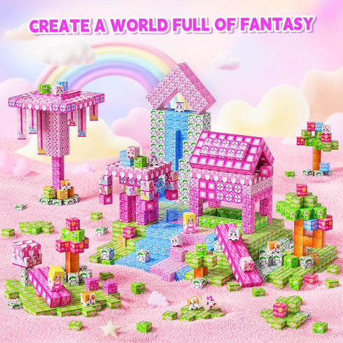Wxlbr Blocks,150PCS 3+ Magnetic Magnetic Building Cube Game,Magnet Blocks Tiles Constructions Toys,STEM Educational