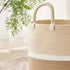 (18"x18"x16"),Woven KAKAMAY Large Blanket Basket Baby Laundry Hamper for Storage, Cotton Rope Blankets Baskets