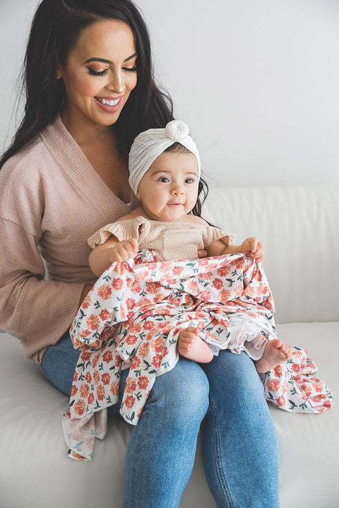 Hazel Large Knit Baby Swaddle Blanket by Copper Pearl