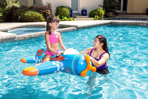 Swimming Poolmaster Inflatable Pool Float Aviator Airplane Pool Rider Toy for Kids