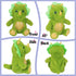 Hopearl Talking Dinosaur Plush Toy, Nodding Electric Interactive Buddy that Repeats What You Say, Green, 8''
