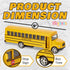 Long-Nose School Bus Die Cast Metal Model Toy Car, 6 Inches with Pullback Action for Gifts