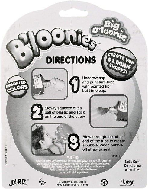 JA-RU B'loonies Plastic Balloons Variety Pack, 4 Tubes in 1, Great Original Bubble Making Toy for Kids and Adults