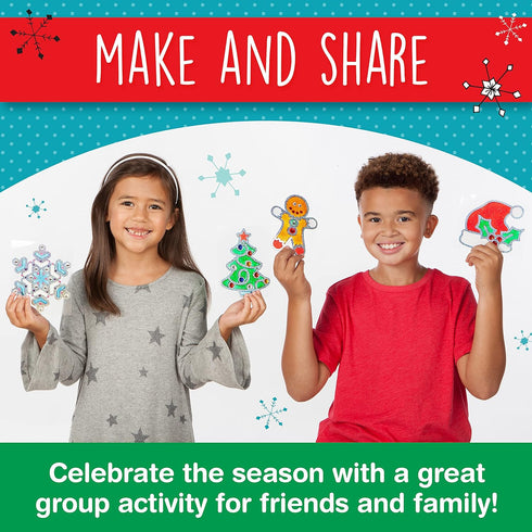 7 6+) Creativity for Kids Holiday Easy Sparkle Window Art Craft Kit: Create Window Art Designs, Holiday Crafts