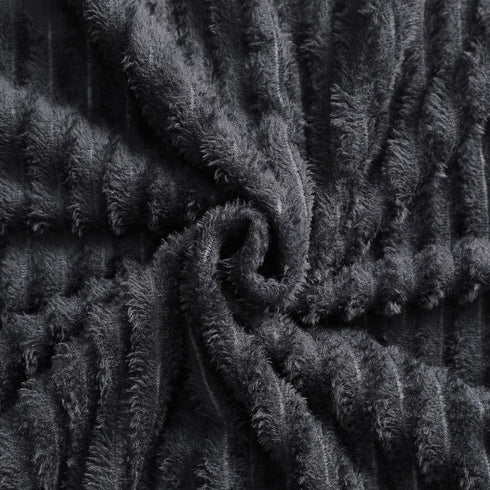 30x40 Inches, NTBAY Plush Flannel Baby Blanket, Soft and Warm Toddler Blanket with Striped Texture for Stroller, Crib