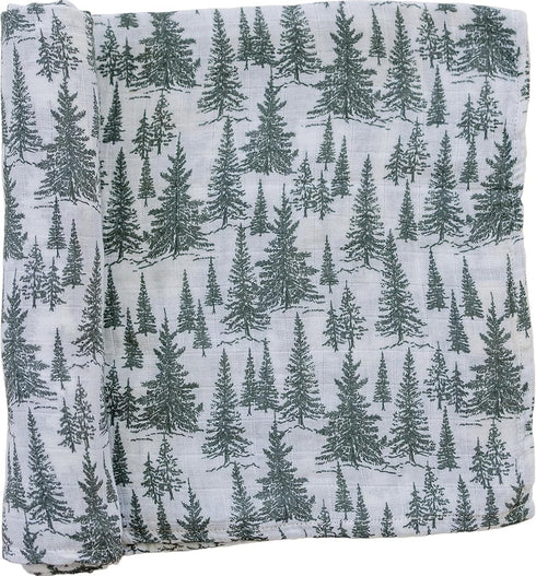 Mebie Baby Forest Muslin Swaddle, Modern and Neutral Blanket for Baby Girl