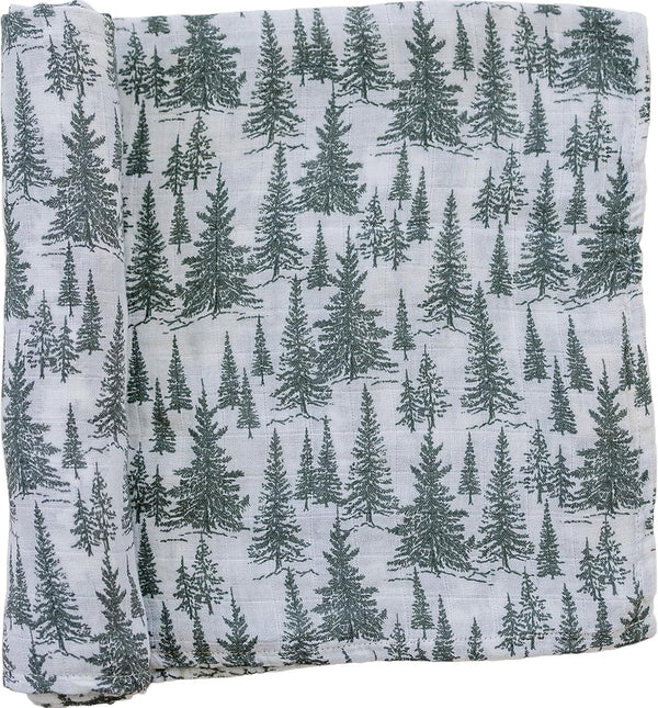 Mebie Baby Forest Muslin Swaddle, Modern and Neutral Blanket for Baby Girl