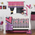 One Grace Place Sassy Shaylee Burp Cloth, Black, Pink and Purple